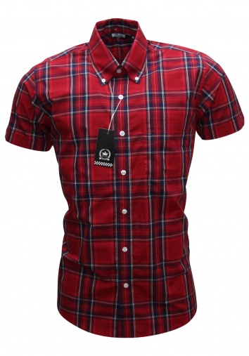 Relco Red Check Short Sleeve Shirt. - Shirts And Things