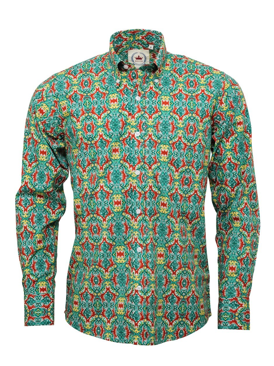 Relco Red, Green, And Yellow Paisley Shirt. - Shirts And Things
